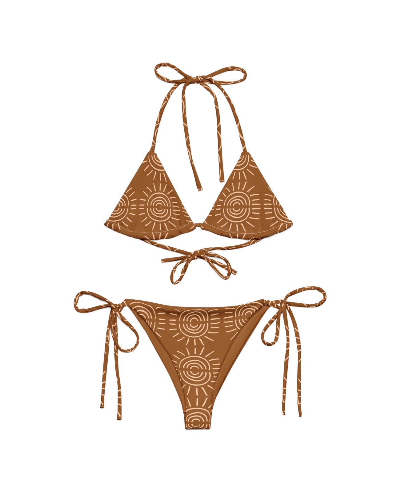 Recycled String Bikini - Tribal "Bronze Boho" Tie Style Set by Holy Savage