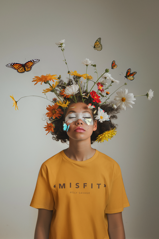 Minimalist Brown “Misfit” Graphic Tee - Comfy Quality T-shirt by Holy Savage
