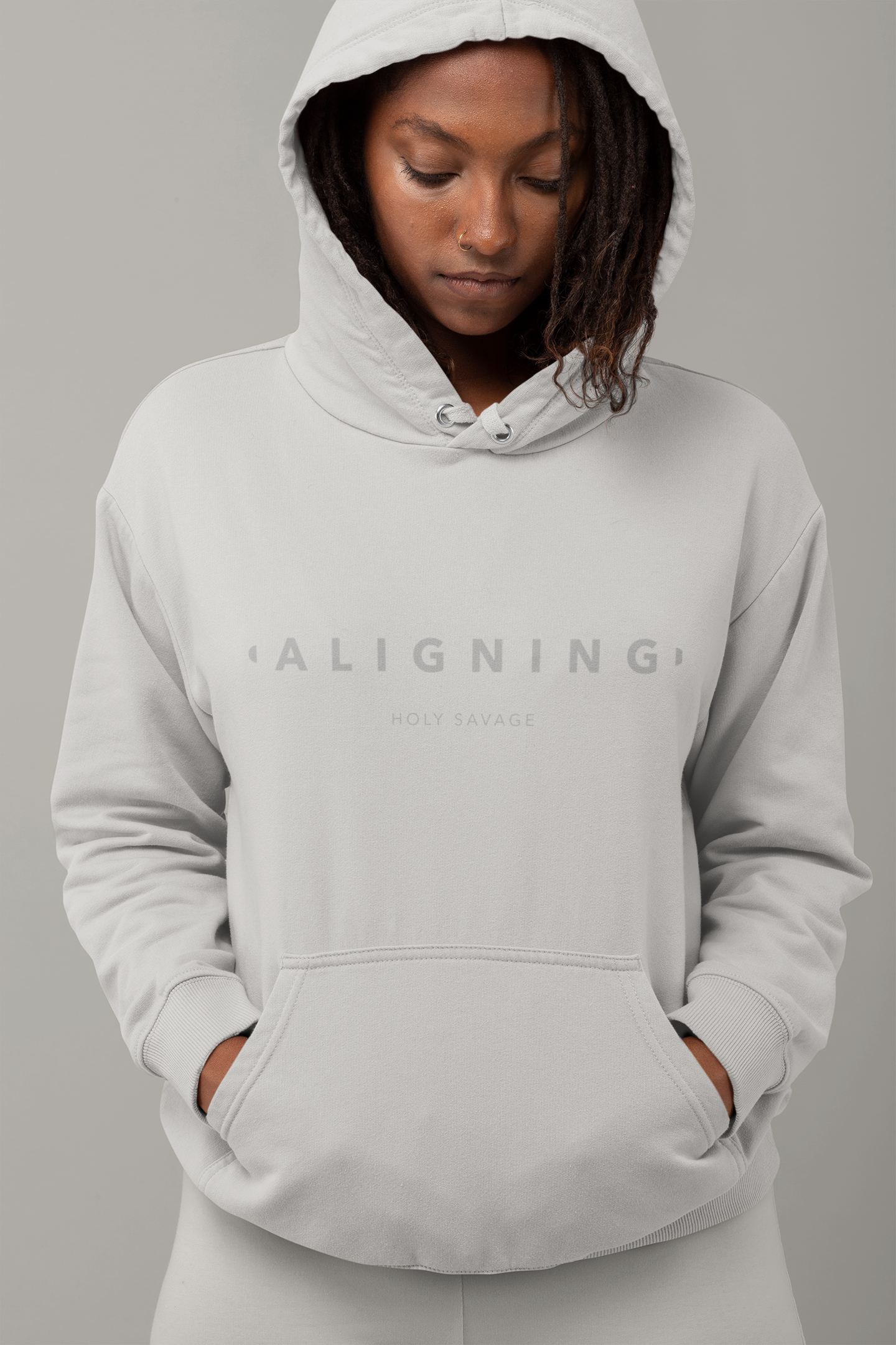 Aligning Carbon Grey Monochrome Unisex Classic Comfy Premium Hoodie - Holy Savage