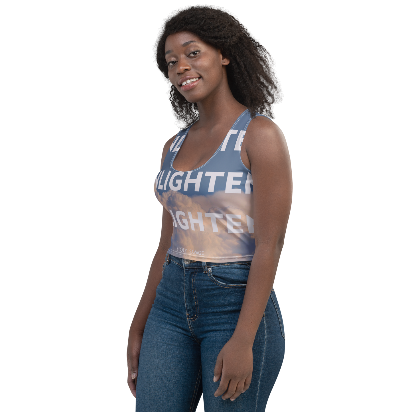 Enlighten Blue Crop Top Sleeveless - Holy Savage