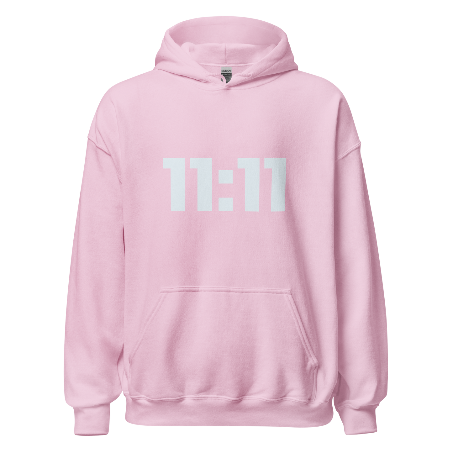 “11:11” Angel Numbers - Graphic Premium Comfort Hoodie- Minimalist Ice Blue “11:11” Design by Holy Savage