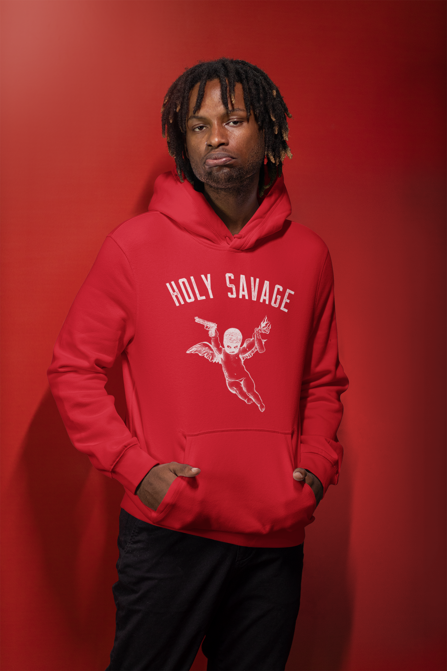 Graphic Hoodie - White Classic - Premium Comfort by Holy Savage