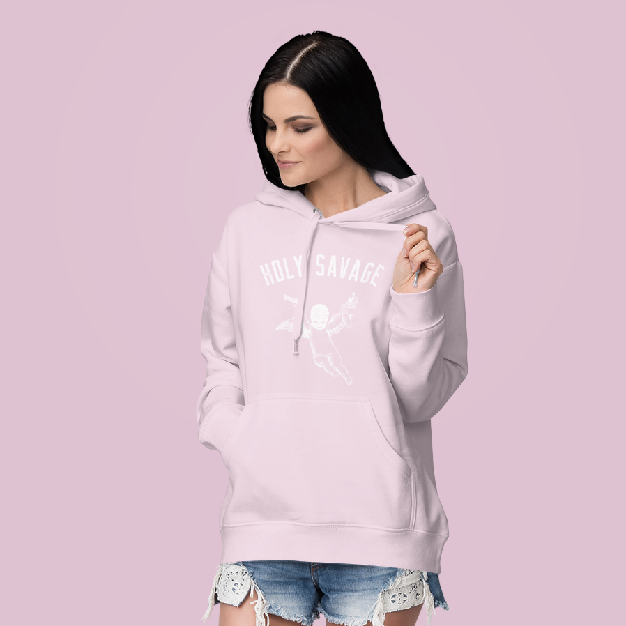 Graphic Hoodie - White Classic - Premium Comfort by Holy Savage