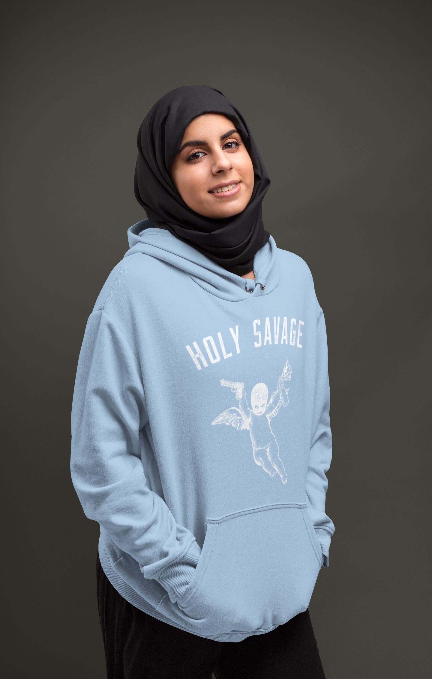 Graphic Hoodie - White Classic - Premium Comfort by Holy Savage