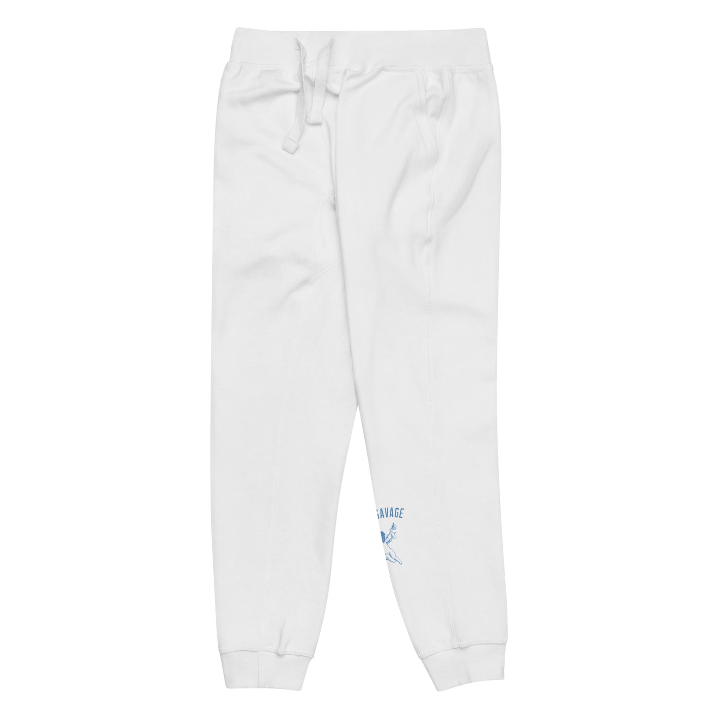 White Sweatpants Joggers Blue Holy Savage