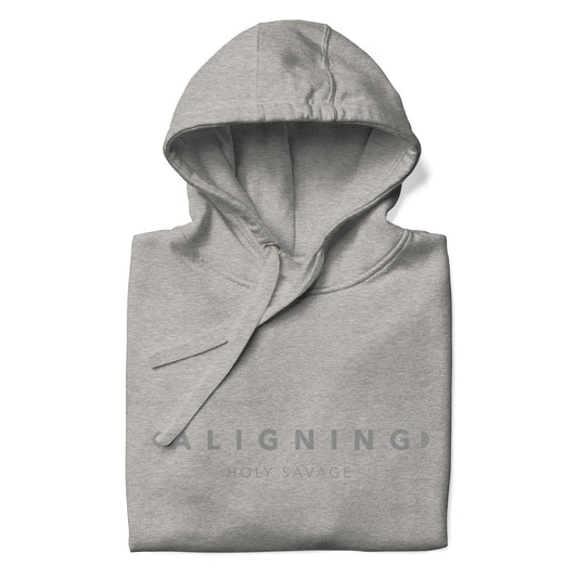 Aligning Carbon Grey Monochrome Unisex Classic Comfy Premium Hoodie - Holy Savage