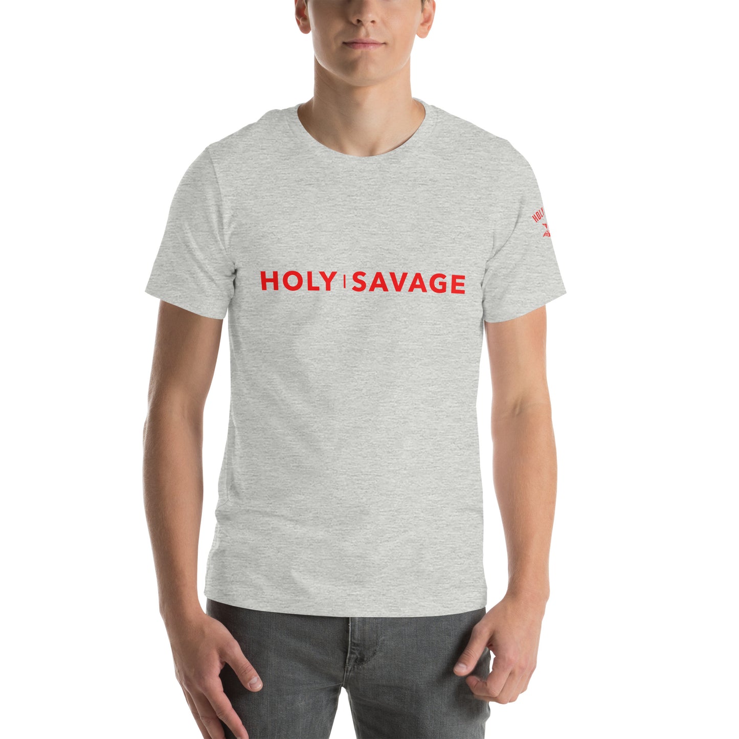 Graphic Tee Premium Comfort - Minimalist Red “Holy Savage” Design