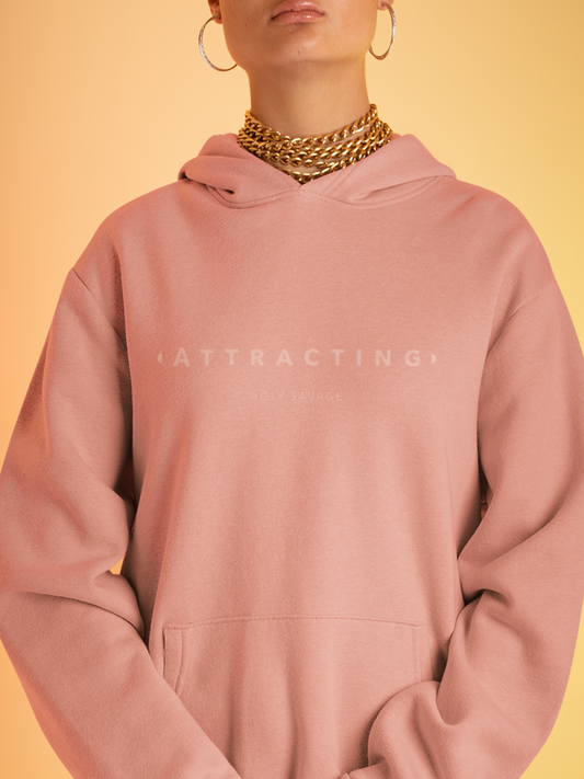 Monochrome Rose Hoodie Minimalistic 'Attracting' Design - Premium Comfort by Holy Savage