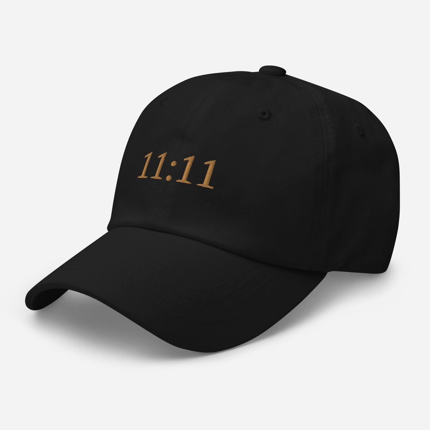“11:11” Angel Numbers Dad Cap - Gold Embroidered Baseball Hat by Holy Savage