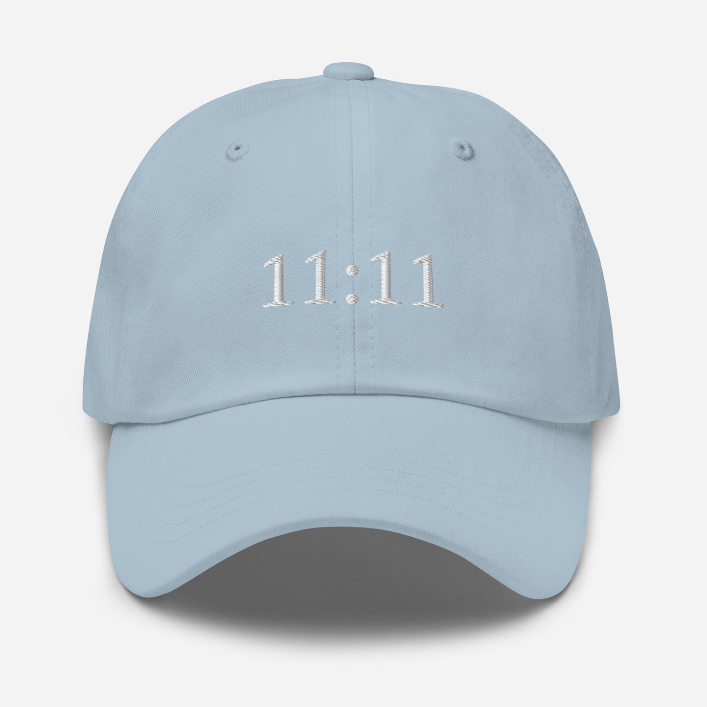 “11:11” Angel Numbers Dad Cap - White Embroidered Baseball Hat by Holy Savage