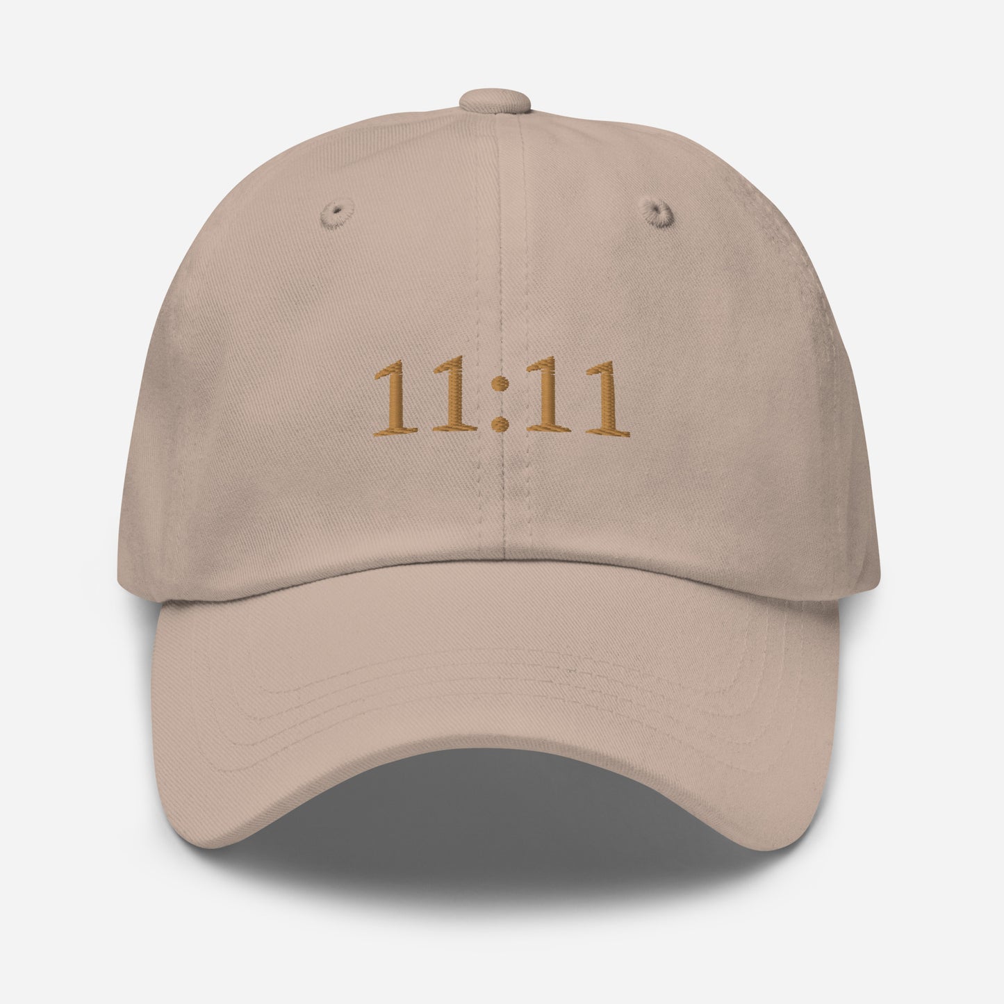 “11:11” Angel Numbers Dad Cap - Gold Embroidered Baseball Hat by Holy Savage