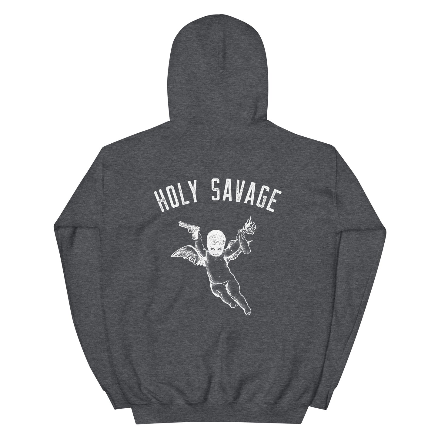 White Holy Savage Unisex Heavy Blend Premium Hoodie- Holy Savage