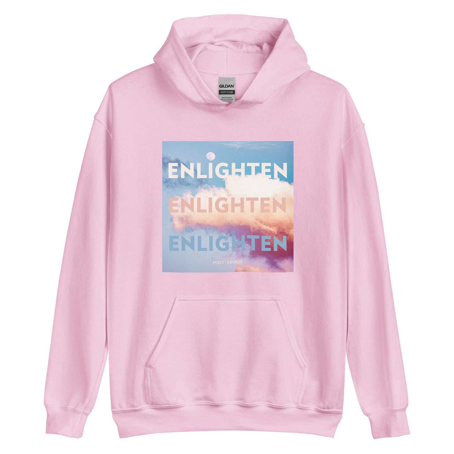 Graphic Premium Comfort Hoodie - Conscious “Enlighten” Cotton Candy Sky Design by Holy Savage