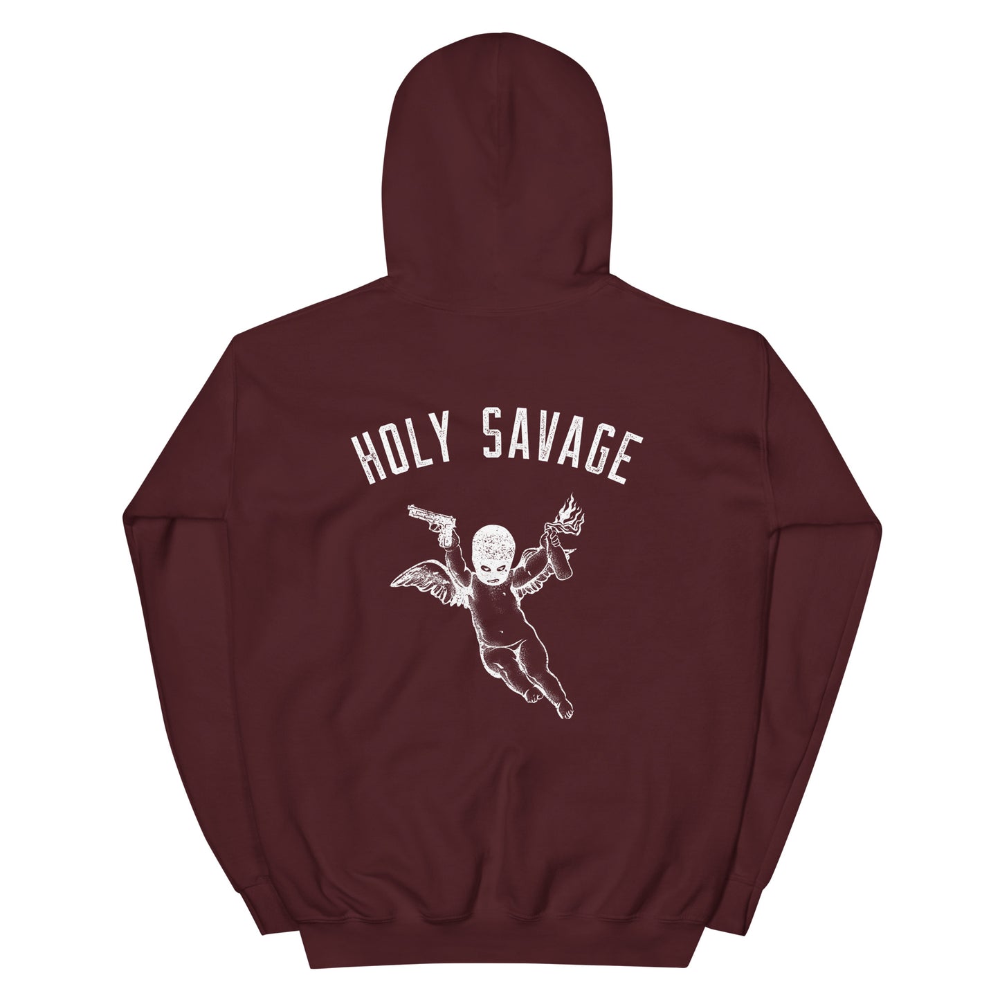 White Holy Savage Unisex Heavy Blend Premium Hoodie- Holy Savage