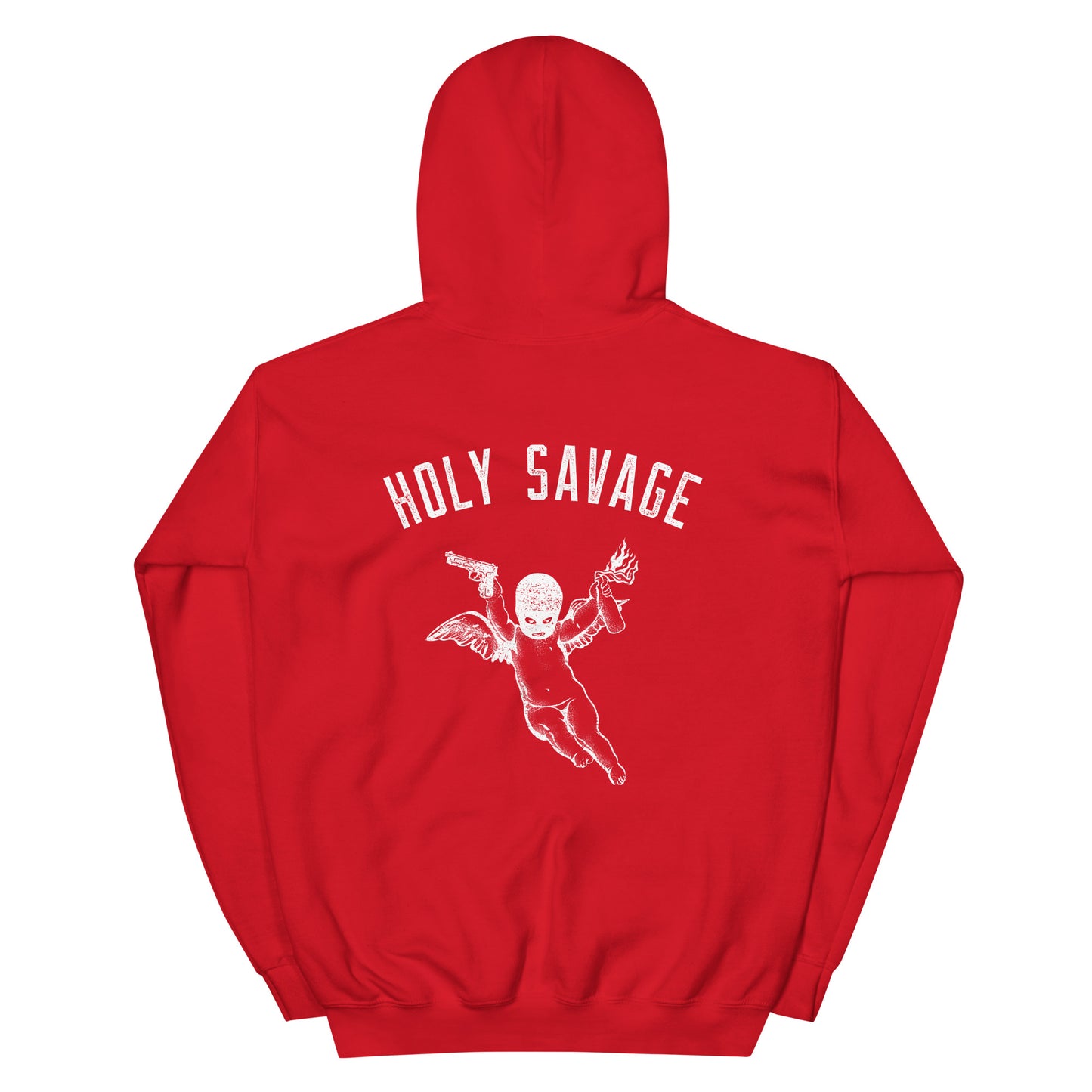 White Holy Savage Unisex Heavy Blend Premium Hoodie- Holy Savage