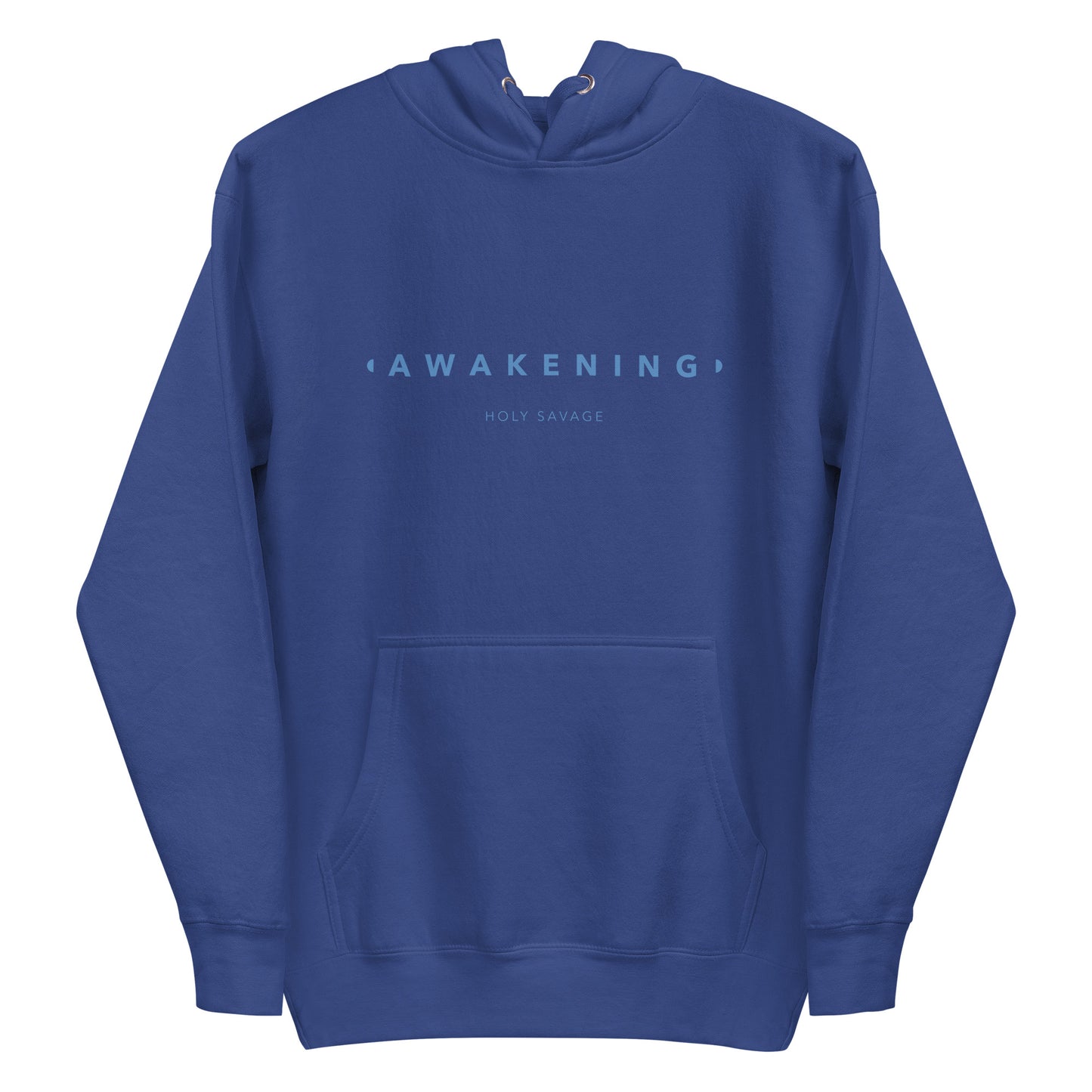 Monochrome Royal Blue Hoodie - Minimalistic 'Awakening' Design - Premium Comfort by Holy Savage
