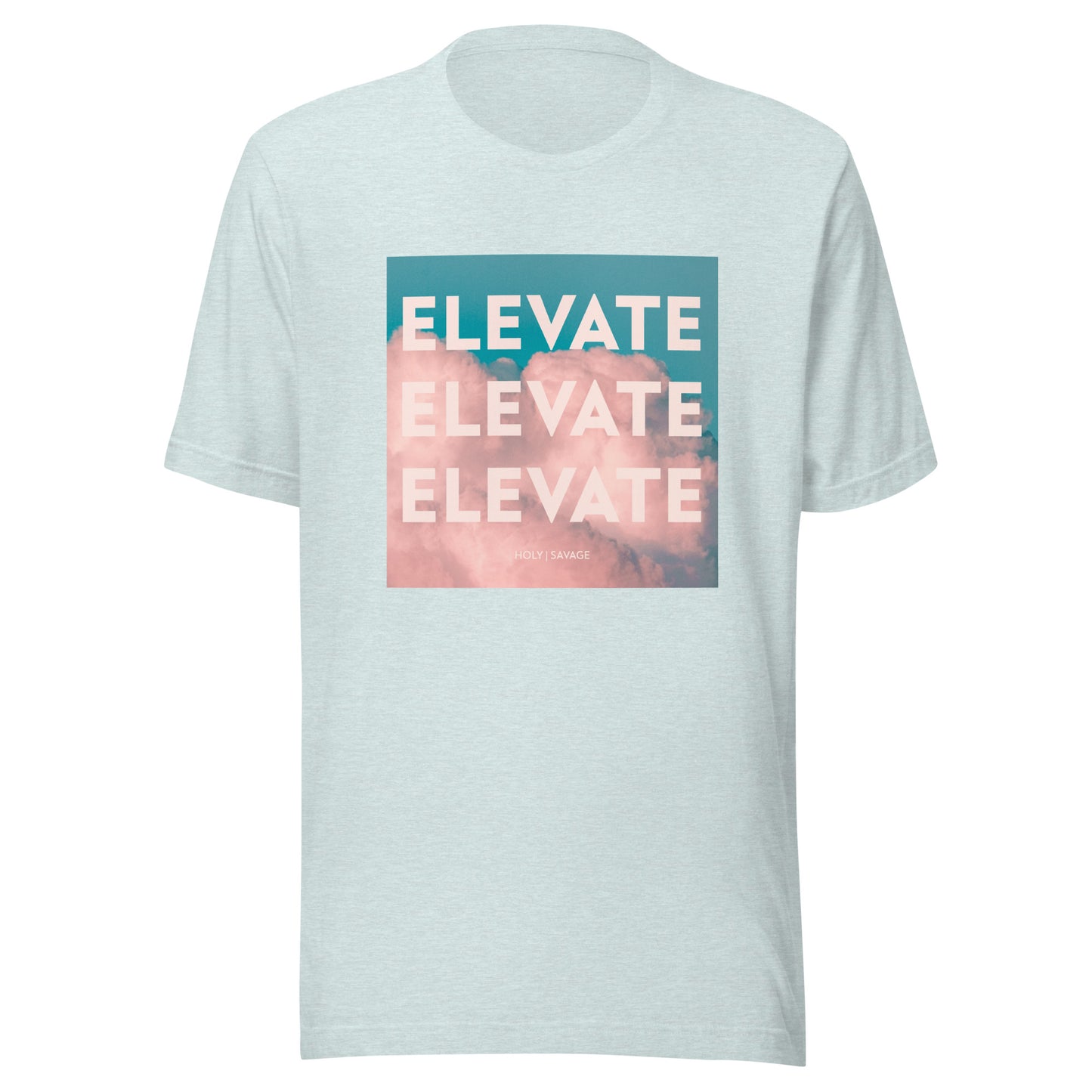 Graphic Tee - Sky Pink 'Elevate' Design - Premium Comfort by Holy Savage