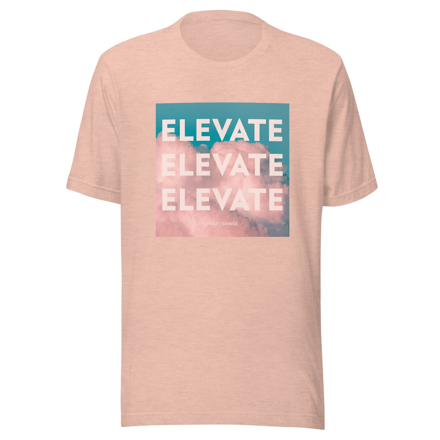 Graphic Tee - Sky Pink 'Elevate' Design - Premium Comfort by Holy Savage