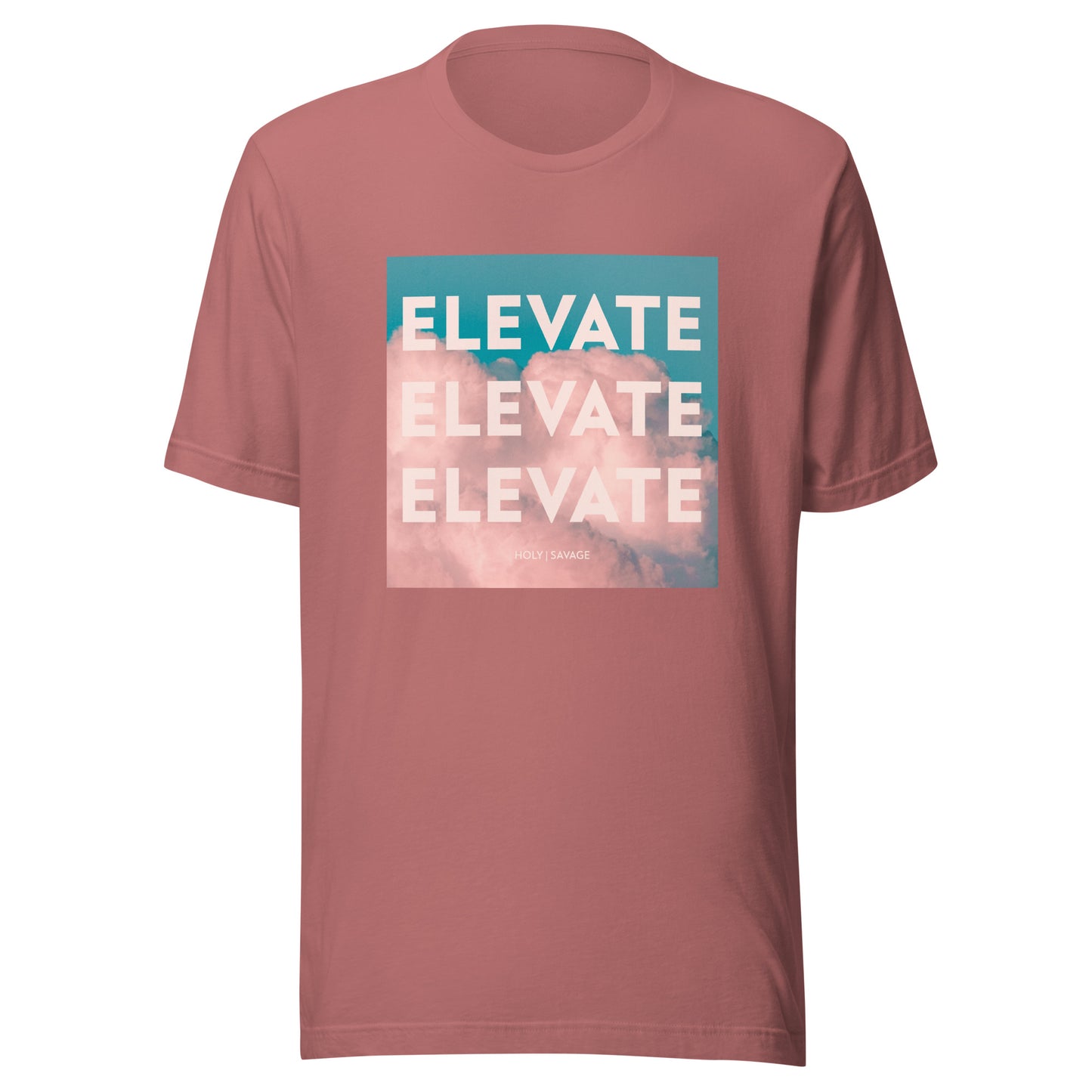 Graphic Tee - Sky Pink 'Elevate' Design - Premium Comfort by Holy Savage