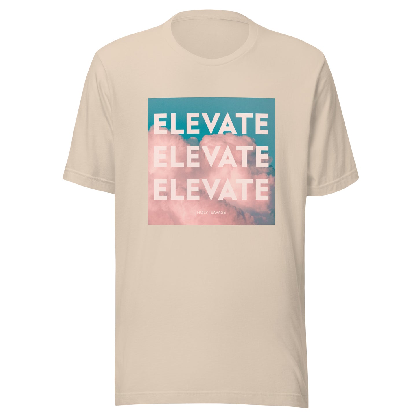 Graphic Tee - Sky Pink 'Elevate' Design - Premium Comfort by Holy Savage