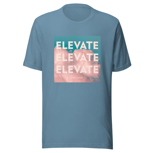 Graphic Tee - Sky Pink 'Elevate' Design - Premium Comfort by Holy Savage