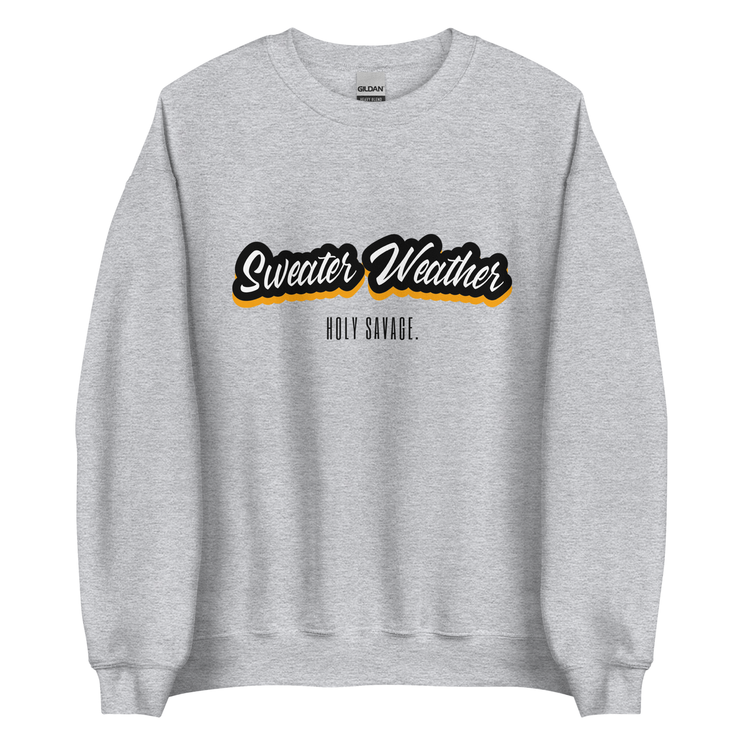 Warm And Cozy Crewneck Sweatshirt - Sweater Weather Gold - Holy Savage