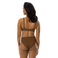 Recycled High-Waist Bikini Set - Clean Cut Classic Fit - "Cafe con Ron" Chocolate Brown by Holy Savage