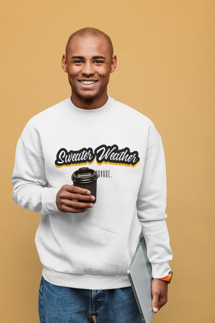 Warm And Cozy Crewneck Sweatshirt - Sweater Weather Gold - Holy Savage