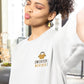Cozy Crewneck Sweatshirt - “Sweater Weather” Penguin in Tan Design by Holy Savage