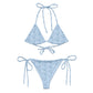 String Bikini - "Blue Baby" All-over print Tie Style Set by Holy Savage