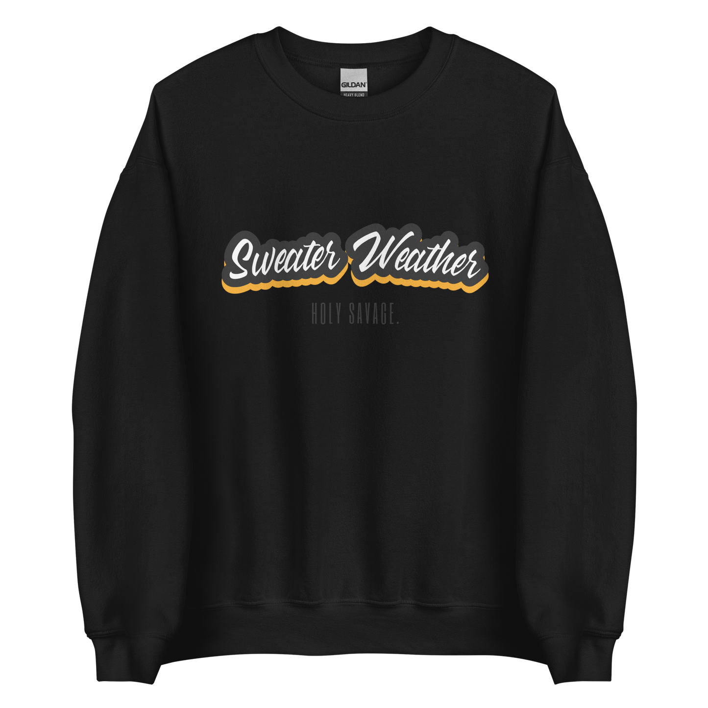 Warm And Cozy Crewneck Sweatshirt - Sweater Weather Gold - Holy Savage