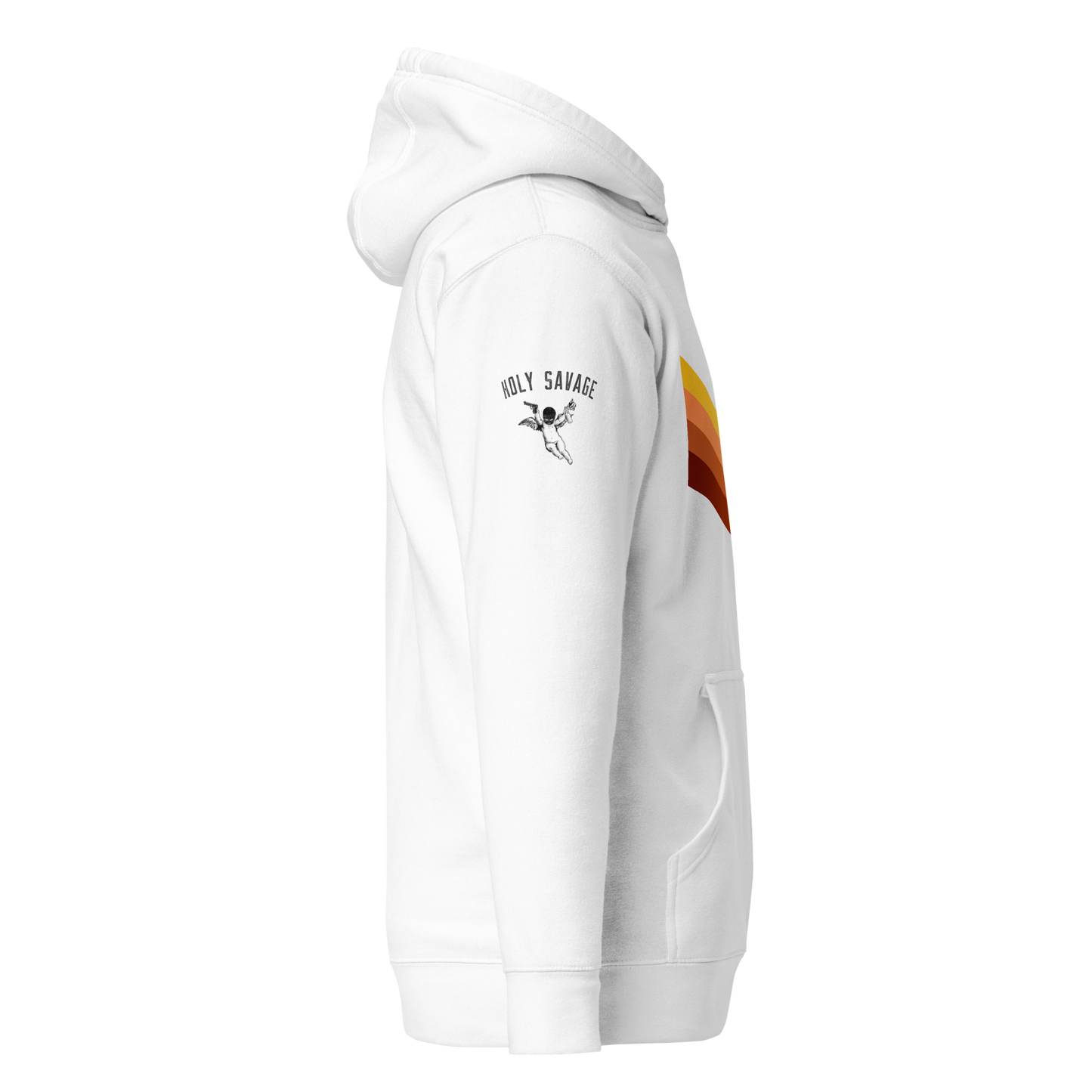 Premium White Hoodie - Vintage Ombré - Urban Fall Fashion - Holy Savage