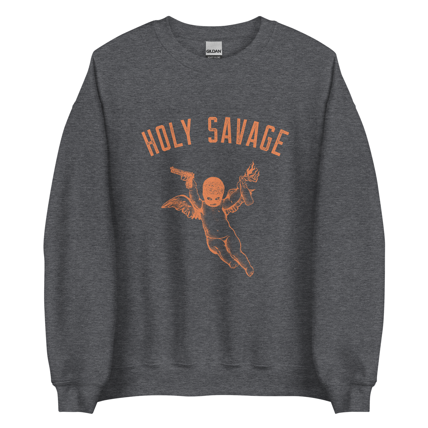 Warm And Cozy Crewneck Sweatshirt - Bold Burnt Orange - Fall Fashion - Holy Savage