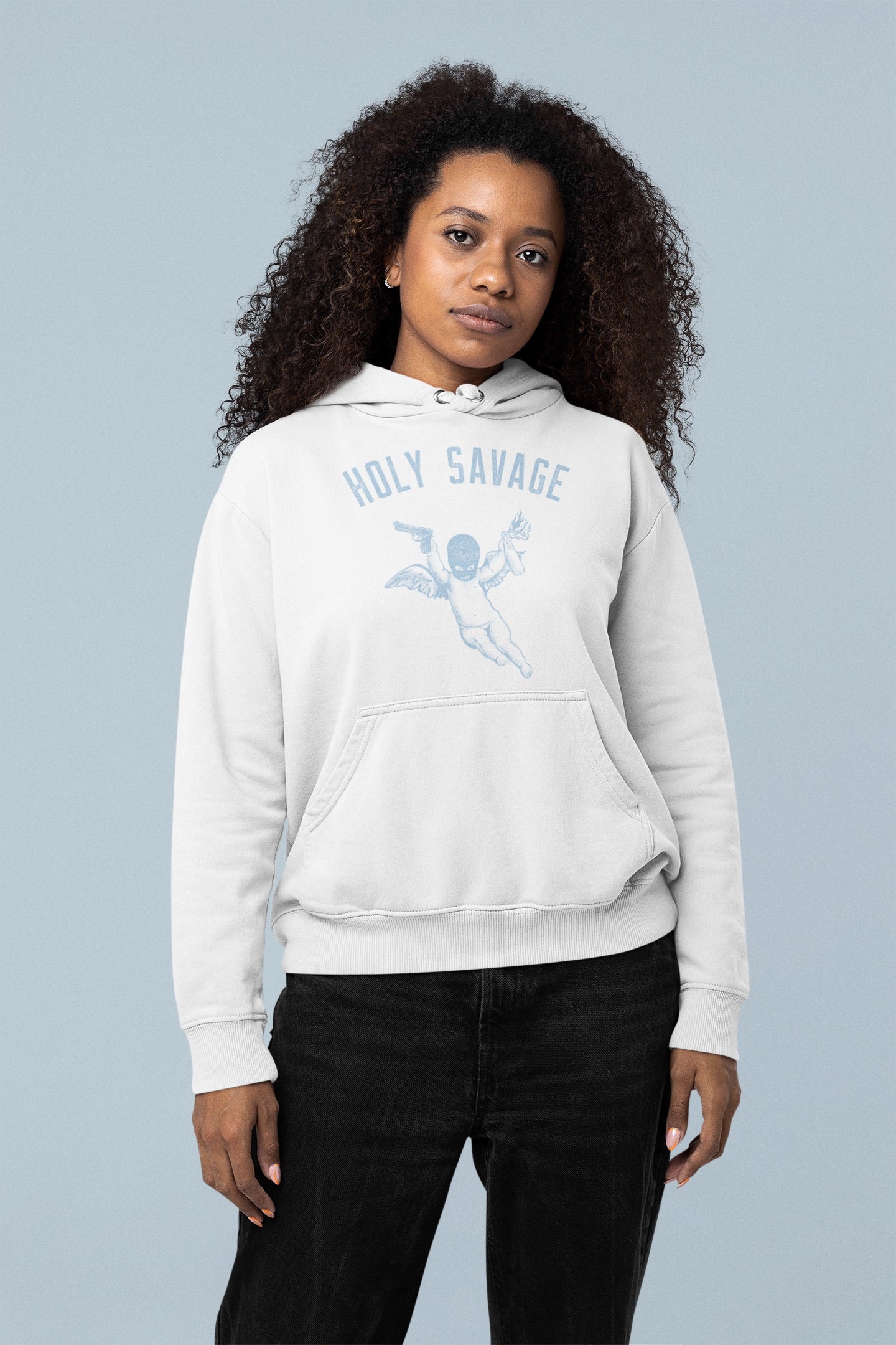 Soft Premium Hoodie - Ice Blue - Holy Savage