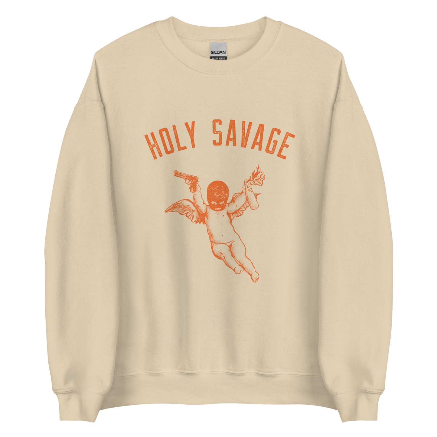 Warm And Cozy Crewneck Sweatshirt - Bold Burnt Orange - Fall Fashion - Holy Savage