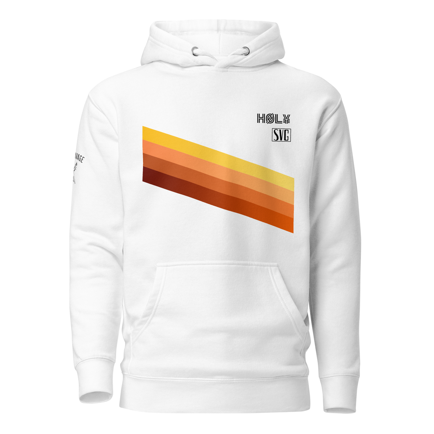 Premium White Hoodie - Vintage Ombré - Urban Fall Fashion - Holy Savage