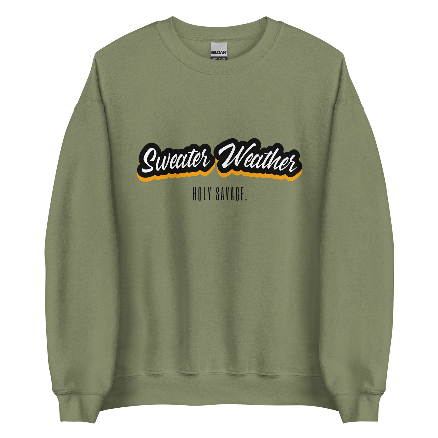 Warm And Cozy Crewneck Sweatshirt - Sweater Weather Gold - Holy Savage