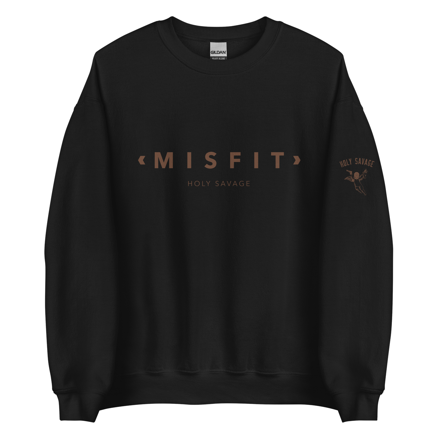 Warm And Cozy Crewneck Sweatshirt - Misfit Brown - Holy Savage