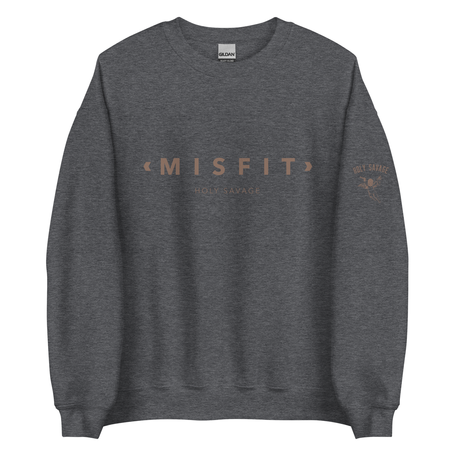 Warm And Cozy Crewneck Sweatshirt - Misfit Brown - Holy Savage