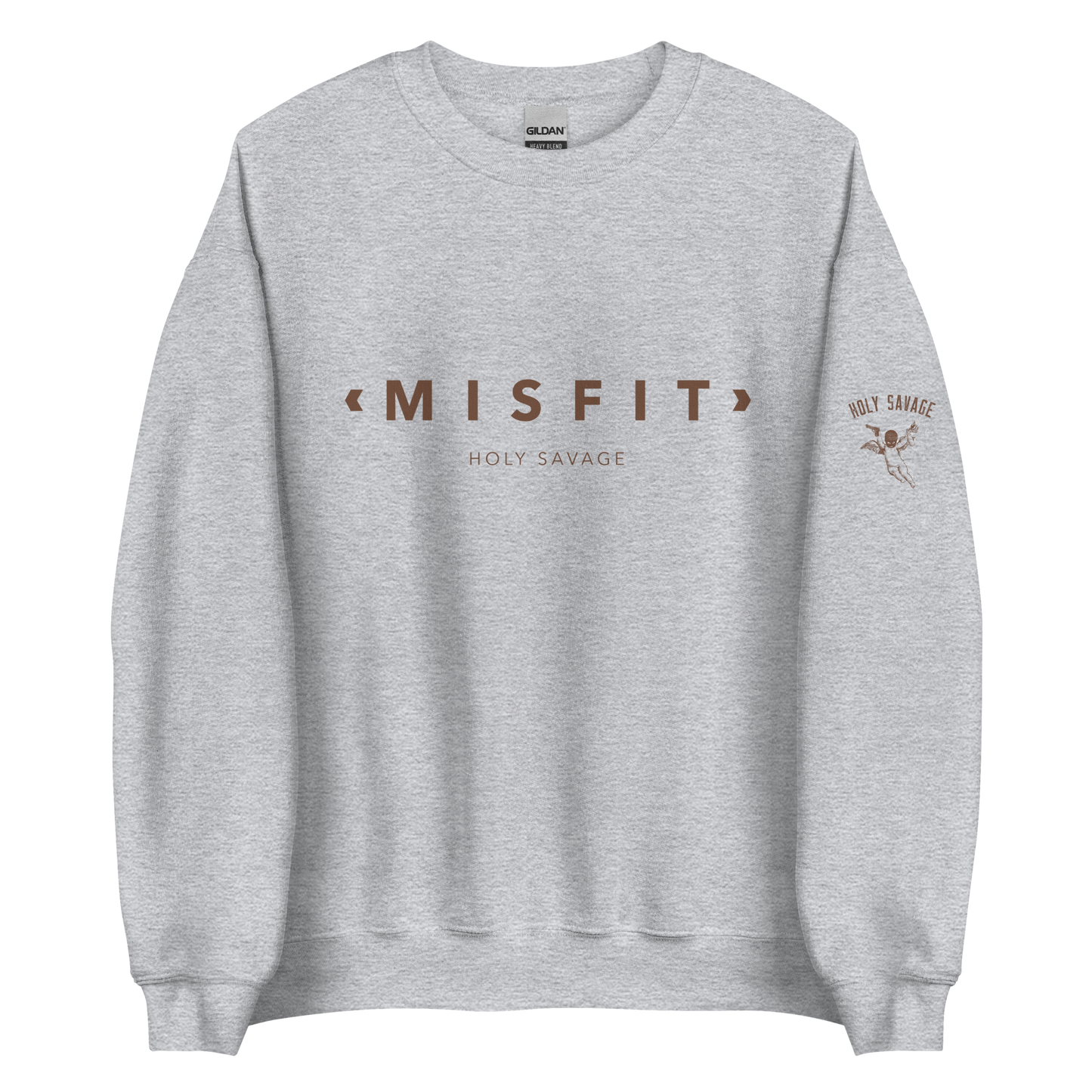 Warm And Cozy Crewneck Sweatshirt - Misfit Brown - Holy Savage