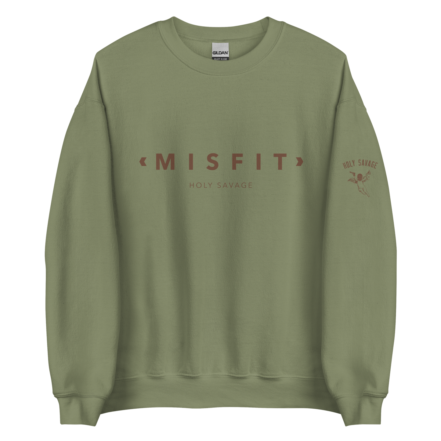 Warm And Cozy Crewneck Sweatshirt - Misfit Brown - Holy Savage