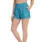 Recycled Short-Length Athletic Shorts - "Aqua Lagoon" Solid print by Holy Savage