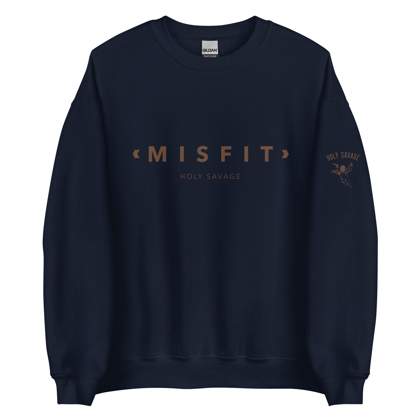 Warm And Cozy Crewneck Sweatshirt - Misfit Brown - Holy Savage