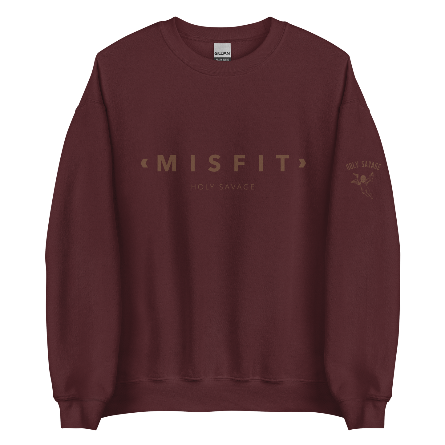 Warm And Cozy Crewneck Sweatshirt - Misfit Brown - Holy Savage