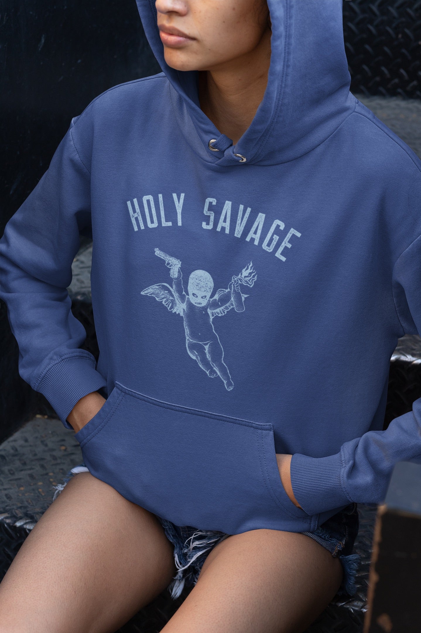 Soft Premium Hoodie - Ice Blue - Holy Savage