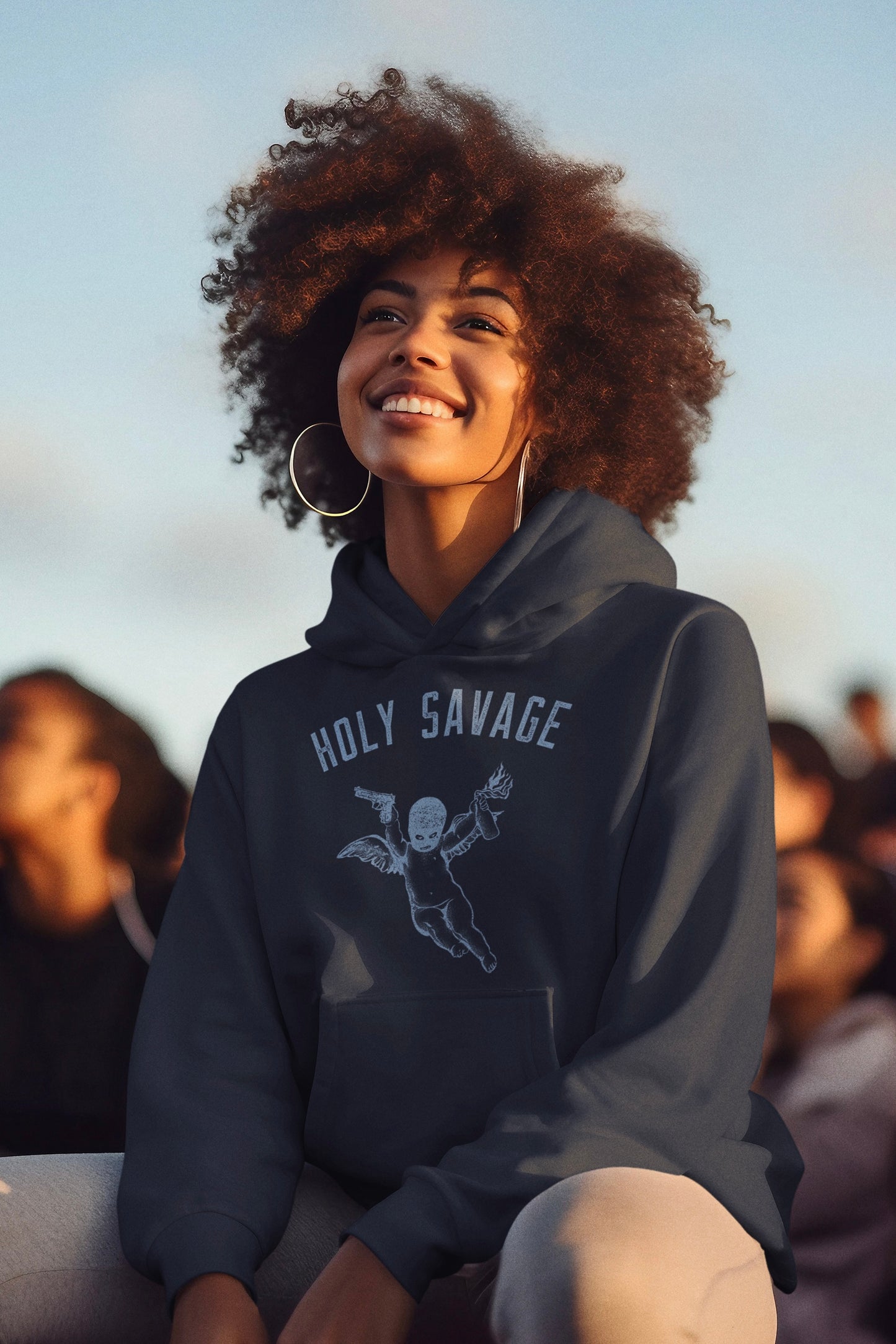 Soft Premium Hoodie - Ice Blue - Holy Savage