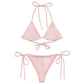 Recycled String Bikini - "Pink Cloud Nine" Tie Style Set by Holy Savage