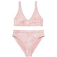 Recycled High-Waist Bikini Set Clean Cut Classic Fit - "Pink Cloud Nine" Soft Pink Sky Design by Holy Savage