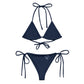 Recycled String Bikini - "Midnight Tide" Tie Style Set by Holy Savage