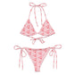 Recycled String Bikini - "Red Baby" Tie Style Set by Holy Savage